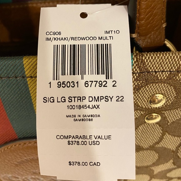 ✅SOLD✅NEW AUTHENTIC COACH SIG LG STRP DMPSY 22 CROSSBODY SLING BAG - Picture 5 of 6